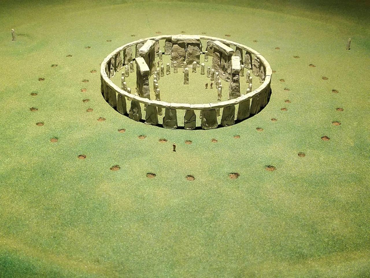A model of Stonehenge at the museum's exhibit of civilizations